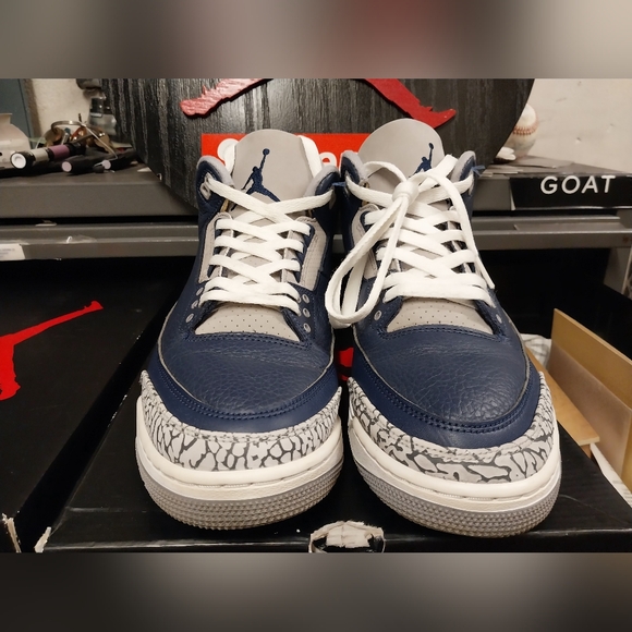 Retro Jordan 3 Georgetown Hoyas Size 10.5 - Picture 5 of 14